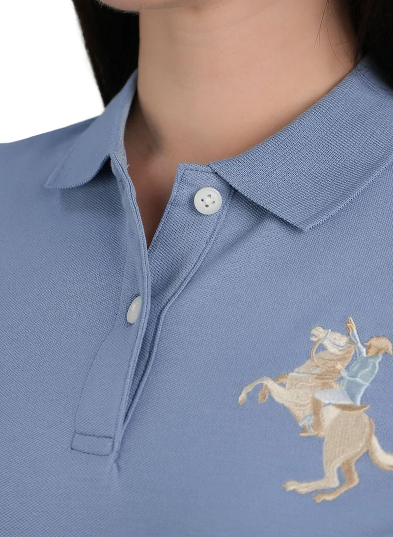 GIORDANO  Women’s Slim Fit Embroidered Napoleon Polo for Women | Best Price UAE