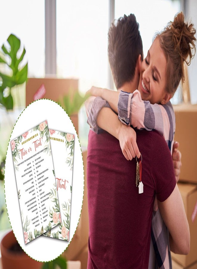 Eyouyeqi لعبة حفلة الانتقال إلى منزل جديد، هذا أو ذاك، أفكار لحفلة الاحتفال بالمنزل الجديد مع الزهور والنباتات، زينة حفلات مالك المنزل الجديد/المنزل الأول/الشقة/المنزل - عبوة من 30 قطعة (B03) - Image 5