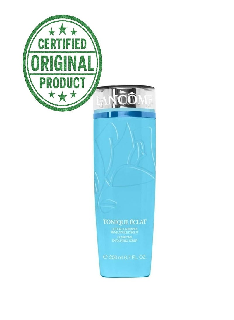 Lancome Paris Tonique Eclat Clarifying Exfoliating Toner 200ml | Gentle Exfoliating Face Toner with Salicylic Acid & Plant Extracts | Brightening, Refining & Radiance-Boosting Formula for All Skin Types