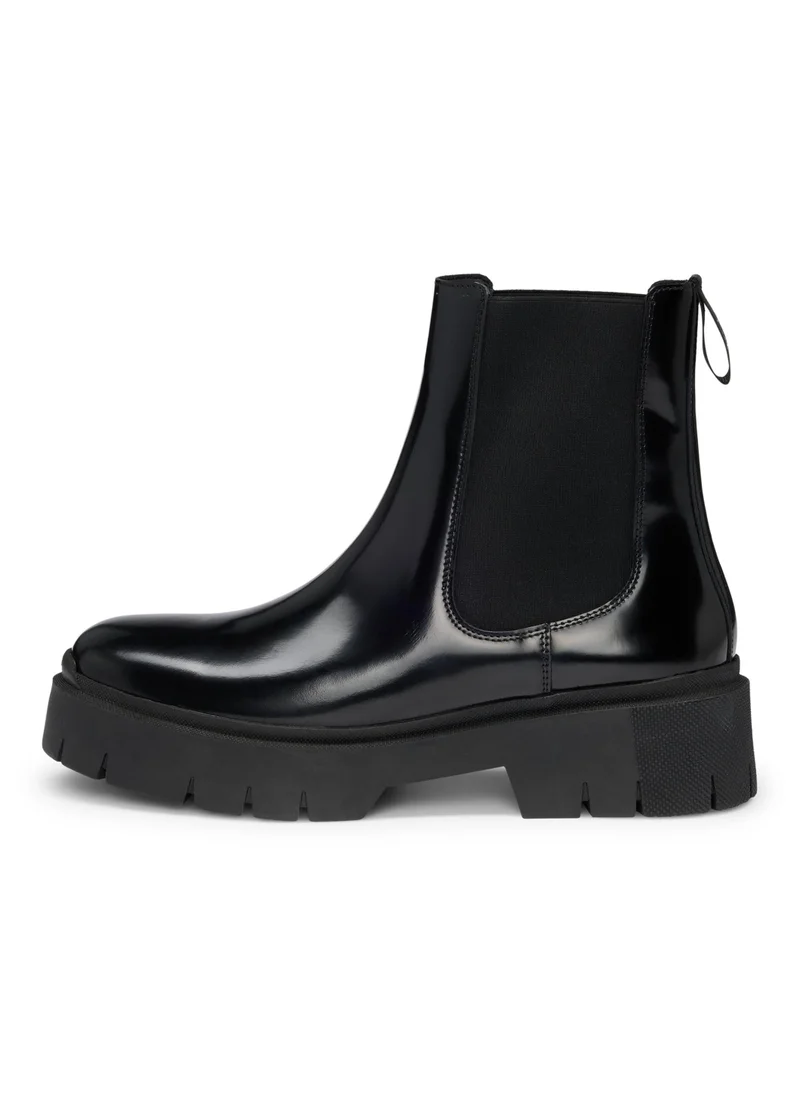 HUGO Block-heel Chelsea boots in faux leather