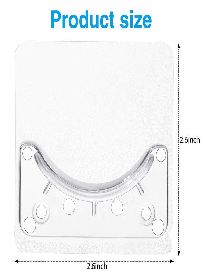 Jetec 6 Pcs Shower Rod Holder Adhesive Curtain Rod Holder, Adhesive Wall Mounted Shower Rods Holders No Drilling Install, Rods Mount Retainer, No Drilling - Image 2