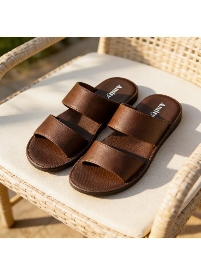 Men's Casual Slide Sandals, Soft Cushion Breathable Anti Slip Footwear for Indoor Outdoor Use - Image 5