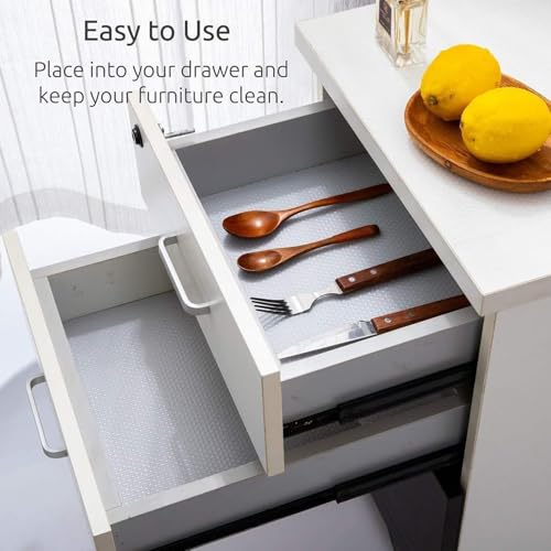 Deehome EVA Food Grade Anti-Slip Mat for Fridge, Shelf, Table & Drawer – Washable, Waterproof, Non-Adhesive, Multi-Purpose Liner for Home & Office Use – Cuttable & Reusable (Clear, 45cm X 5m) - Image 5