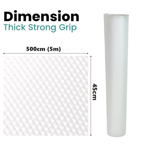 Deehome EVA Food Grade Anti-Slip Mat for Fridge, Shelf, Table & Drawer – Washable, Waterproof, Non-Adhesive, Multi-Purpose Liner for Home & Office Use – Cuttable & Reusable (Clear, 45cm X 5m) - Image 4