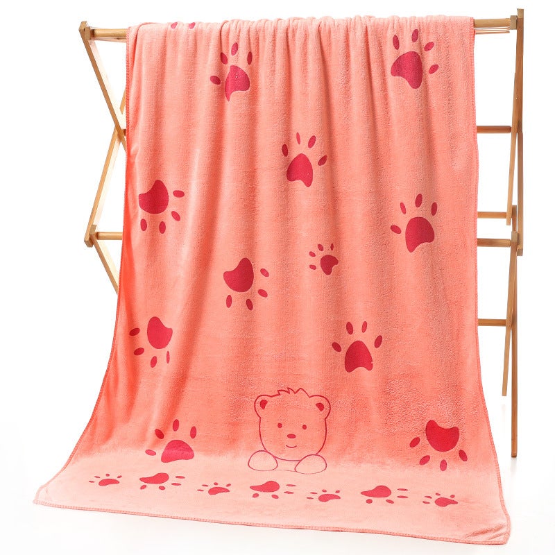 general Kids Microfiber Bath Towel, Cartoon Rabbit Print Beach Towel for Children Swimming and Shower - Image 1