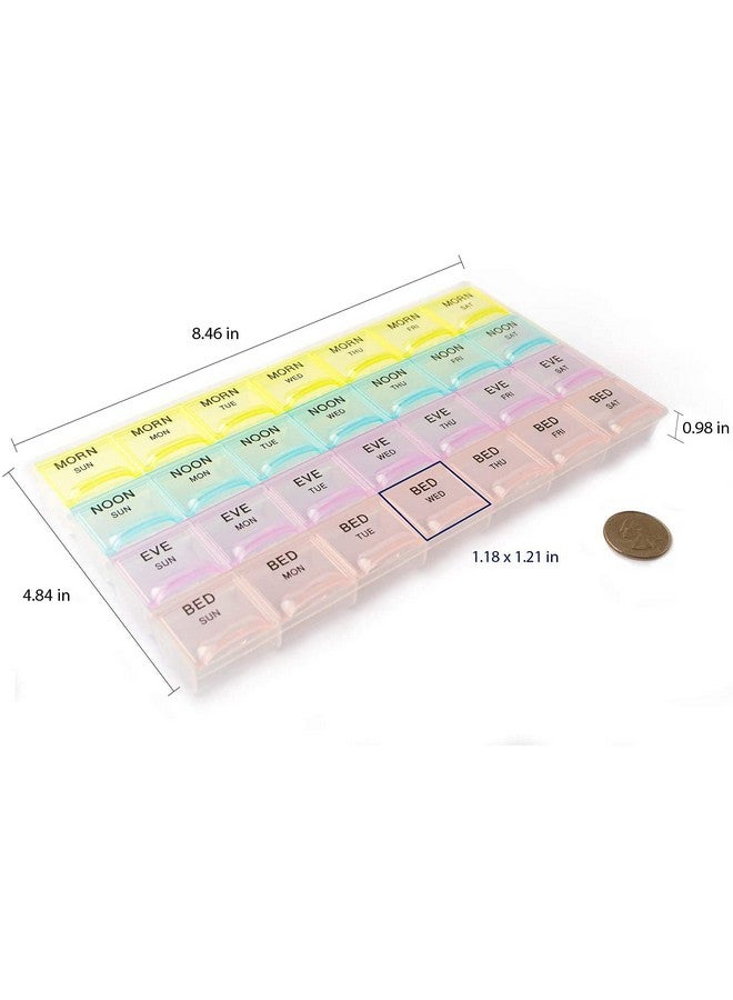 Zollyss Pill Medicine Organizer Reminder Storage Box for 28 Days or 4 Weeks, Pack of 1 - Image 2