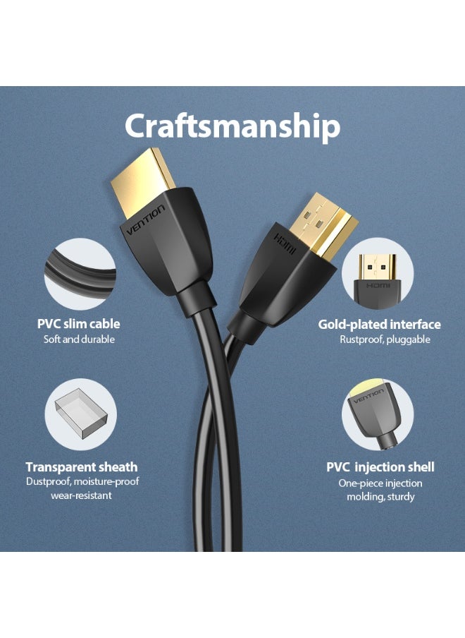 VENTION - VENTION Portable HDMI Cable 3M Black Model # AAIBI - Image 1