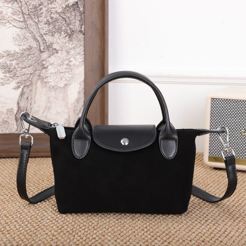 New Style Top Layer Cowhide Shoulder Bag Women'S Fashion Crossbody Bag Genuine Leather Dumpling Handbag Women'S Small Bag Contrast Color 6825 - Image 1