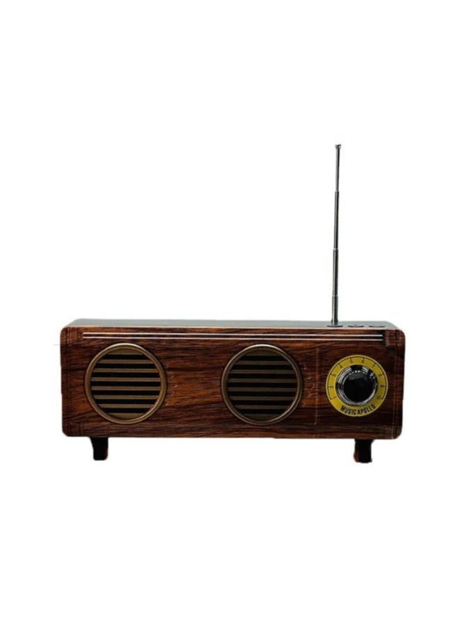 Music Apollo - Multi-function portable radio music player stereo amplifier wood Bluetooth - Image 1