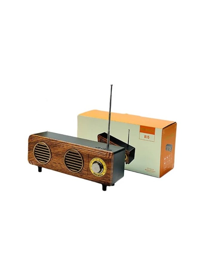 Music Apollo - Multi-function portable radio music player stereo amplifier wood Bluetooth - Image 1
