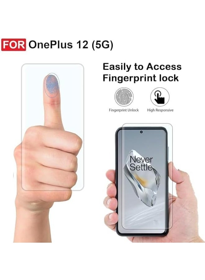 موكولو واقي شاشة زجاجي مقوى مقاوم للأشعة فوق البنفسجية بدرجة صلابة 9H لهاتف OnePlus 12، بتقنية متطورة بدون حواف، لاصق كامل بالأشعة فوق البنفسجية، منحني من الحافة إلى الحافة، متوافق مع أغلفة الحماية، وضوح عالي الدقة، سهل التركيب - Image 4