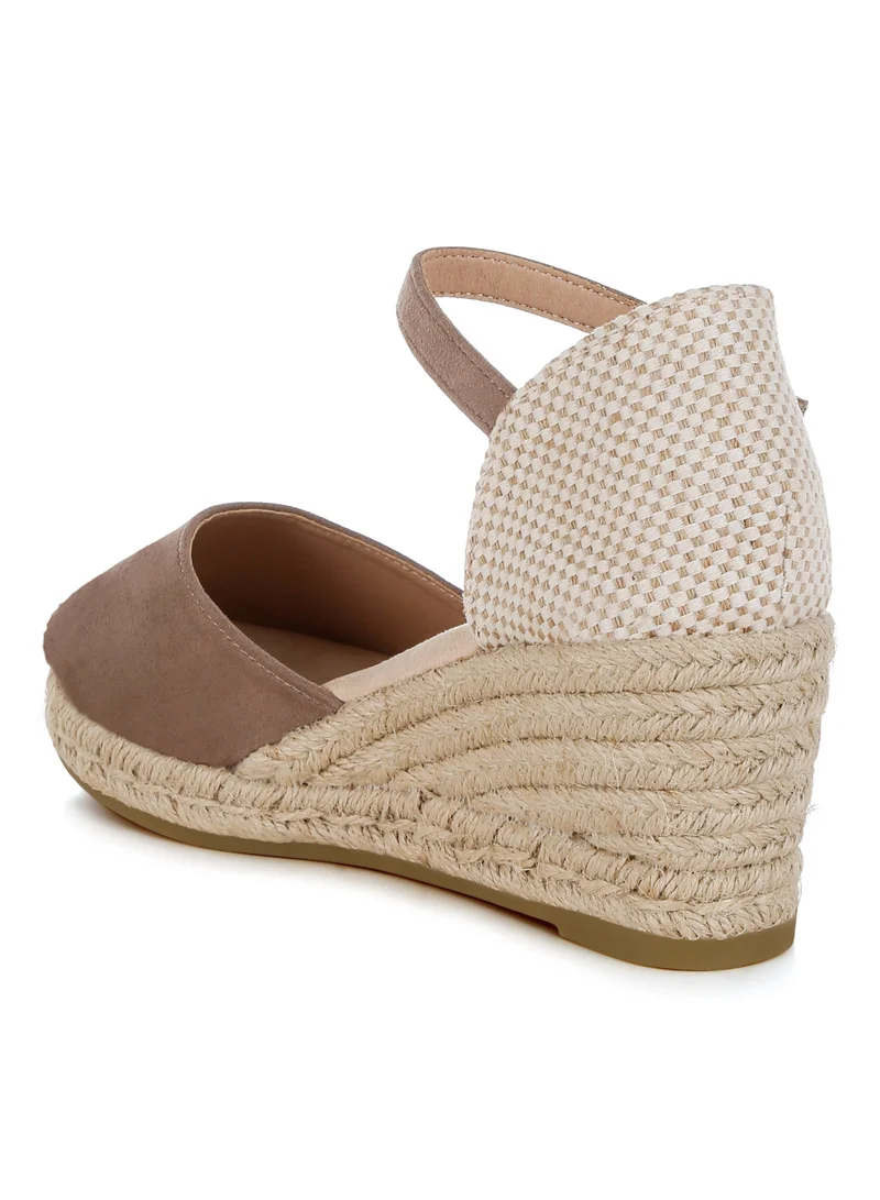 London Rag Microfiber Espadrilles Sandals in Taupe