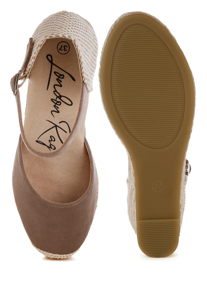 London Rag Microfiber Espadrilles Sandals in Taupe
