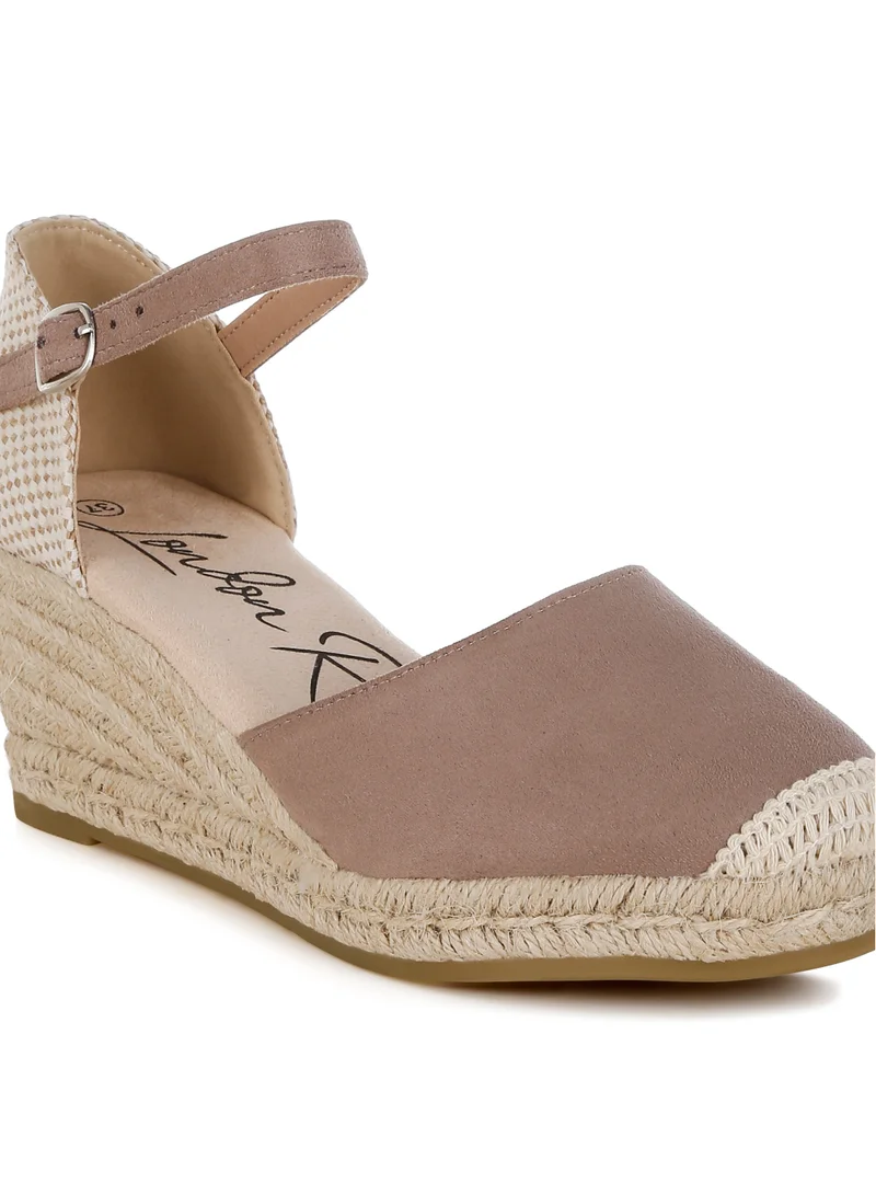 London Rag Microfiber Espadrilles Sandals in Taupe