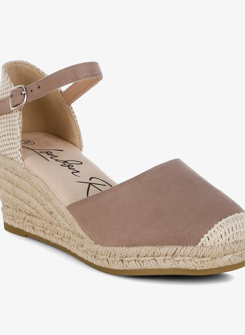 London Rag Taupe Microfiber Espadrilles Sandals in Taupe for Women | Best Price UAE