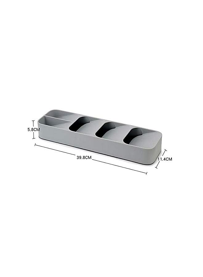 SHOWAY Drawer Cutlery Organizer Tray Utensils Store Holder Rack For Cutlery Silverware Compact And Gadgets Organizer Tools Divider Storage Cabinet Plastic Drawer - Image 3