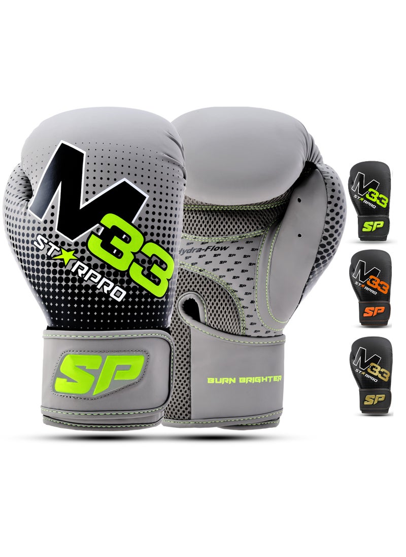 Starpro - M33 Boxing Gloves - 8oz 10oz 12oz 14oz 16oz - Boxing Gloves for Training Sparring - Men and Women - One Piece Padding - Wrist Protection - Breathable - Image 1