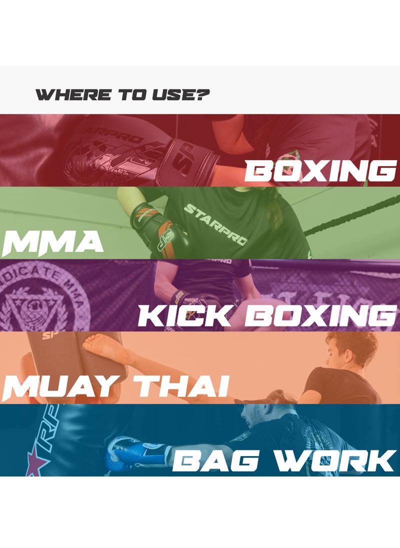 Starpro - M33 Boxing Gloves - 8oz 10oz 12oz 14oz 16oz - Boxing Gloves for Training Sparring - Men and Women - One Piece Padding - Wrist Protection - Breathable - Image 1