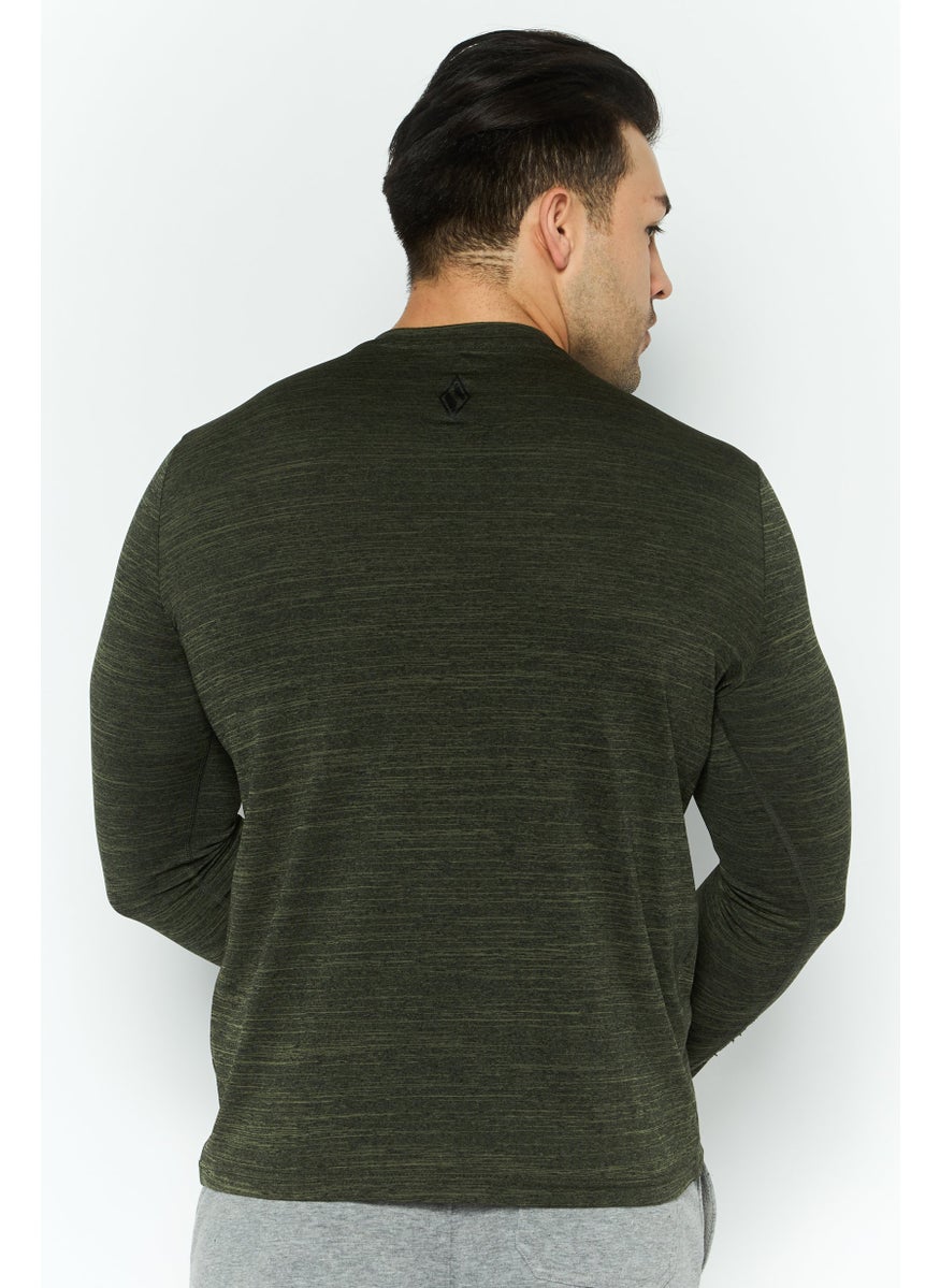 Men Sportswear Fit Long Sleeves Training T-shirt, Olive Heather - pzsku/Z86D26F97438A5DCF5A60Z/45/_/1737642367/a9f02cab-3284-4a8c-842e-c194c5e02e40