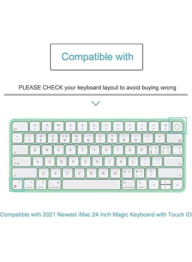Arabest Black Ultra Thin Keyboard Skin for Apple 2024/2023/2021 iMac All-in-One Desktop Computer, iMac 24 Inch with M4/M3/M1 Chip and Touch ID, Apple Magic Keyboard 3 - Image 2
