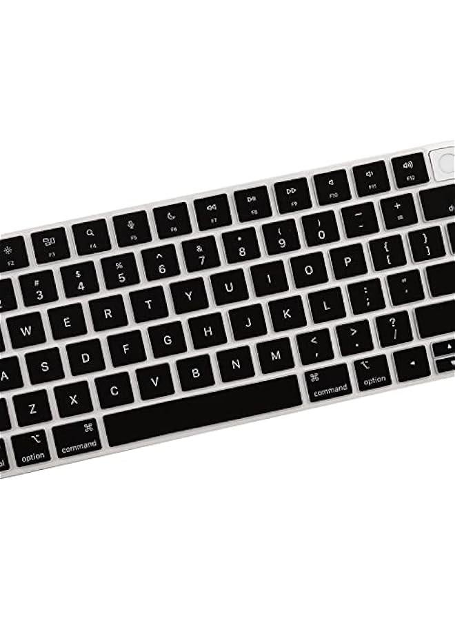 Arabest Black Ultra Thin Keyboard Skin for Apple 2024/2023/2021 iMac All-in-One Desktop Computer, iMac 24 Inch with M4/M3/M1 Chip and Touch ID, Apple Magic Keyboard 3 - Image 4
