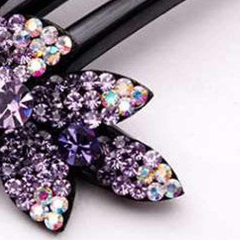 FAMEZA 1 PCS Women Flower Hair Comb Pins Rhinestone Slide Clips Hair Barrettes Bride Wedding Headdress Hair Accessories MULTICOLOR 001 - Image 4