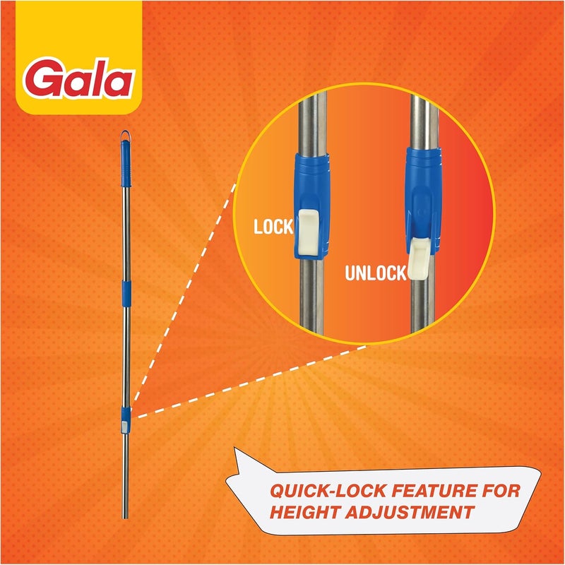 Gala Spin Mop Extendable Handle/Stick Rod Only, Blue - Image 4