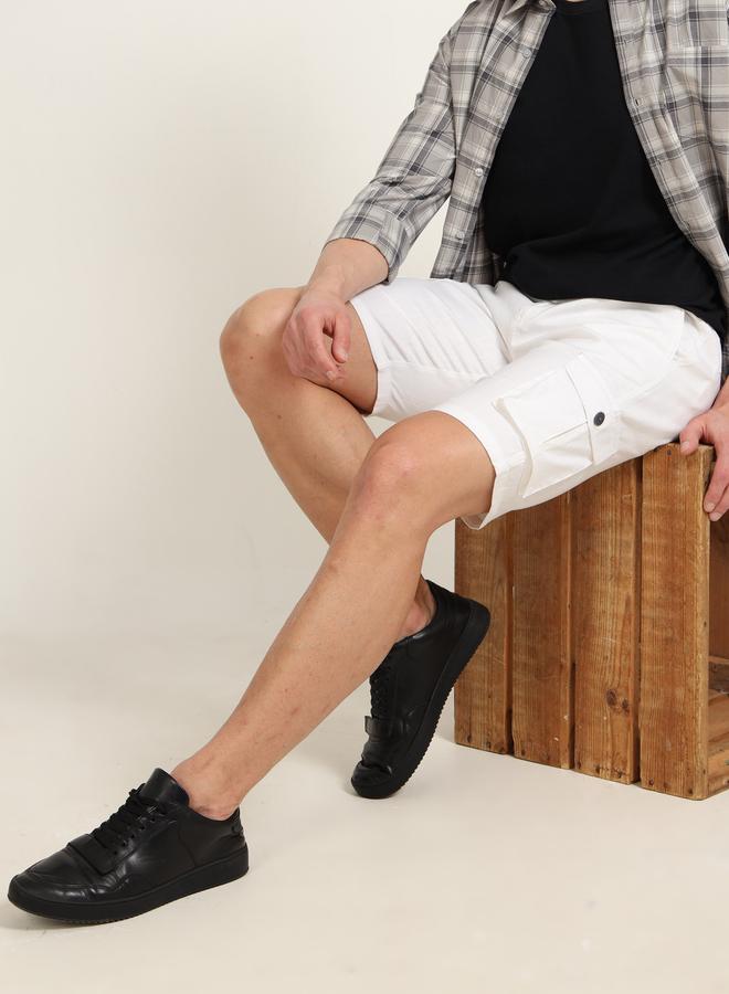 بوشيرت شورت كارجو من الكتان - Image 1