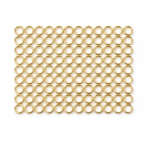 Excellentcrafts Metal Gold/Silver Jump Rings for Jewellery Making (Pack of 100 Pcss) (Gold, 4mm) - Image 1