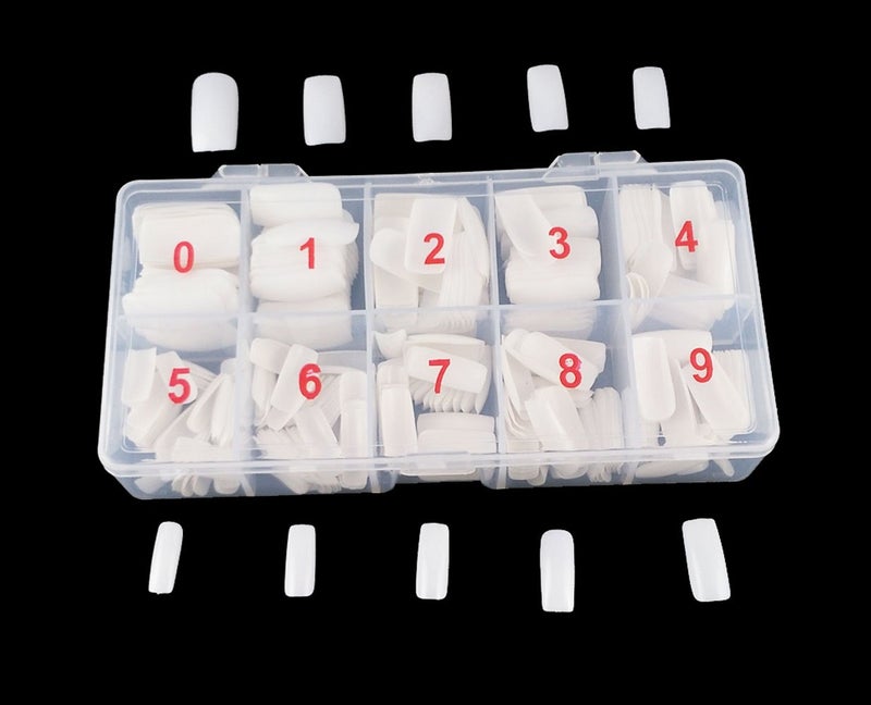 Yueton 500-Piece Full Cover UV Gel False Nail Tip Set With Box - Image 2