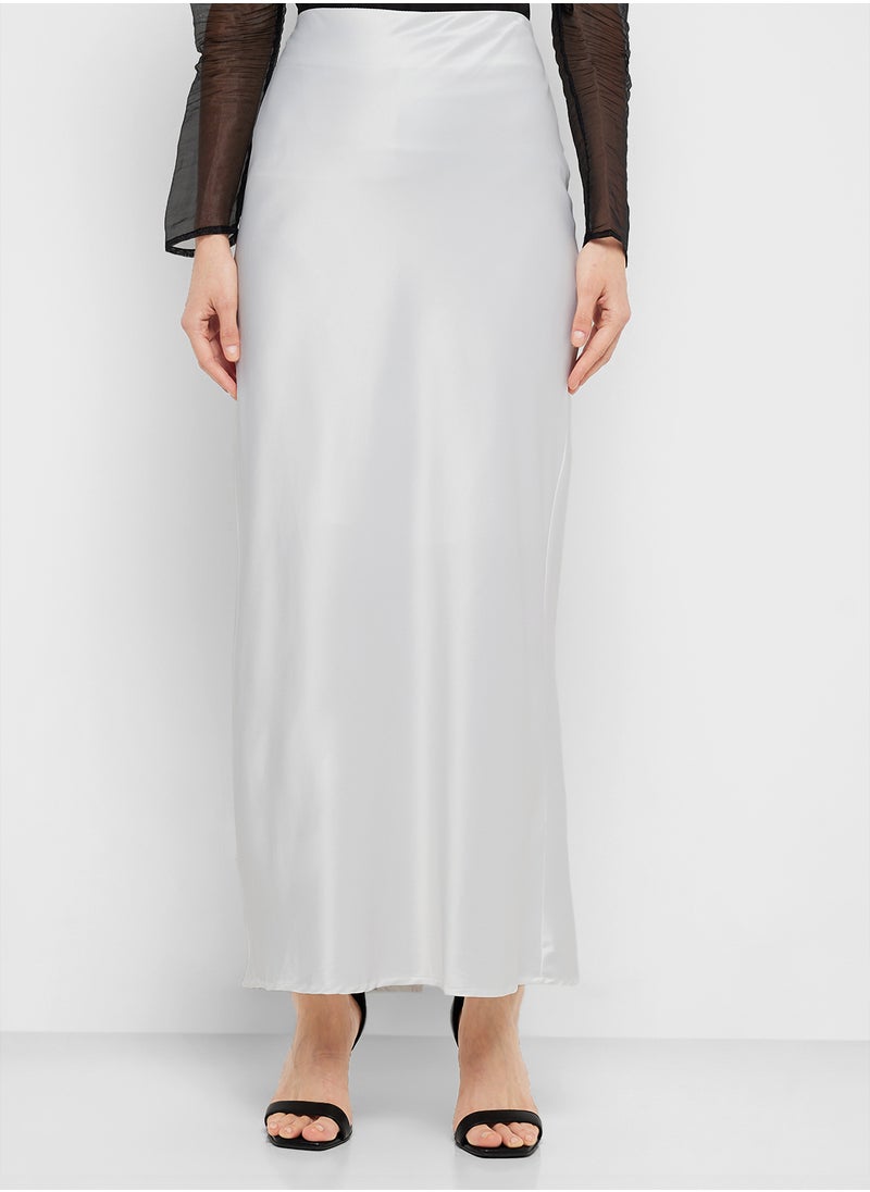 ELLA Long Satin Skirt  - Image 2