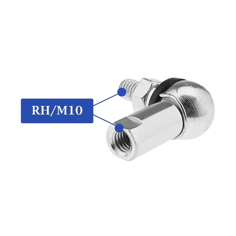 Micro Traders 4Pcs Angle Linkage Ball Joint Kit, with Spring Clip Dust Seal CS DIN 71802 Gear Linkage Replacements M10 (RH) - Image 2