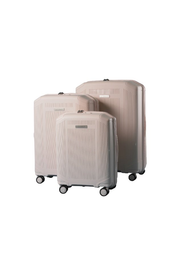 Sonada Unbreakable Luggage Unisex ,Double Zipper ,Expandable, TSA Lock With 4 Double Silent Wheels Set of 4(Soft pink) - Image 2