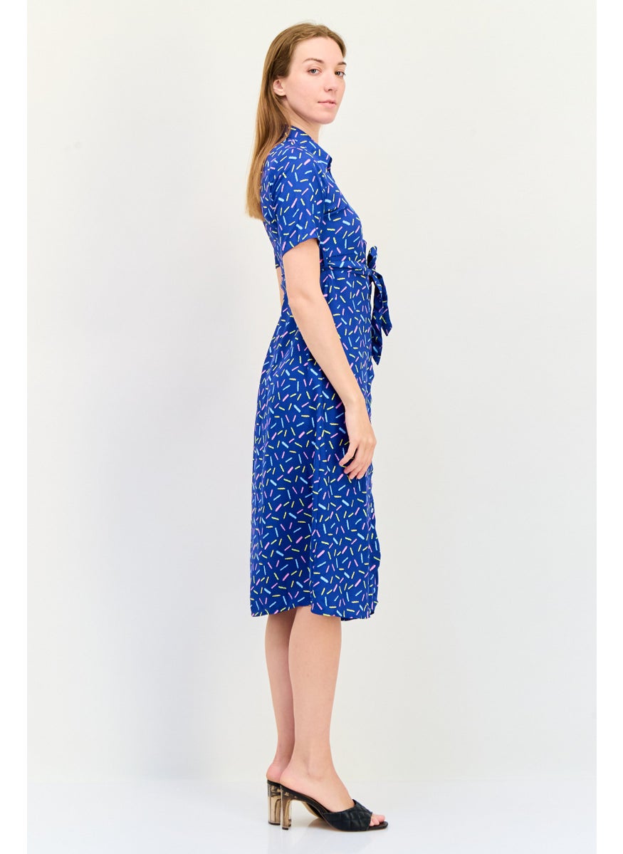 ONLY Women Allover Print Midi Dress, Multicolor  - Image 3