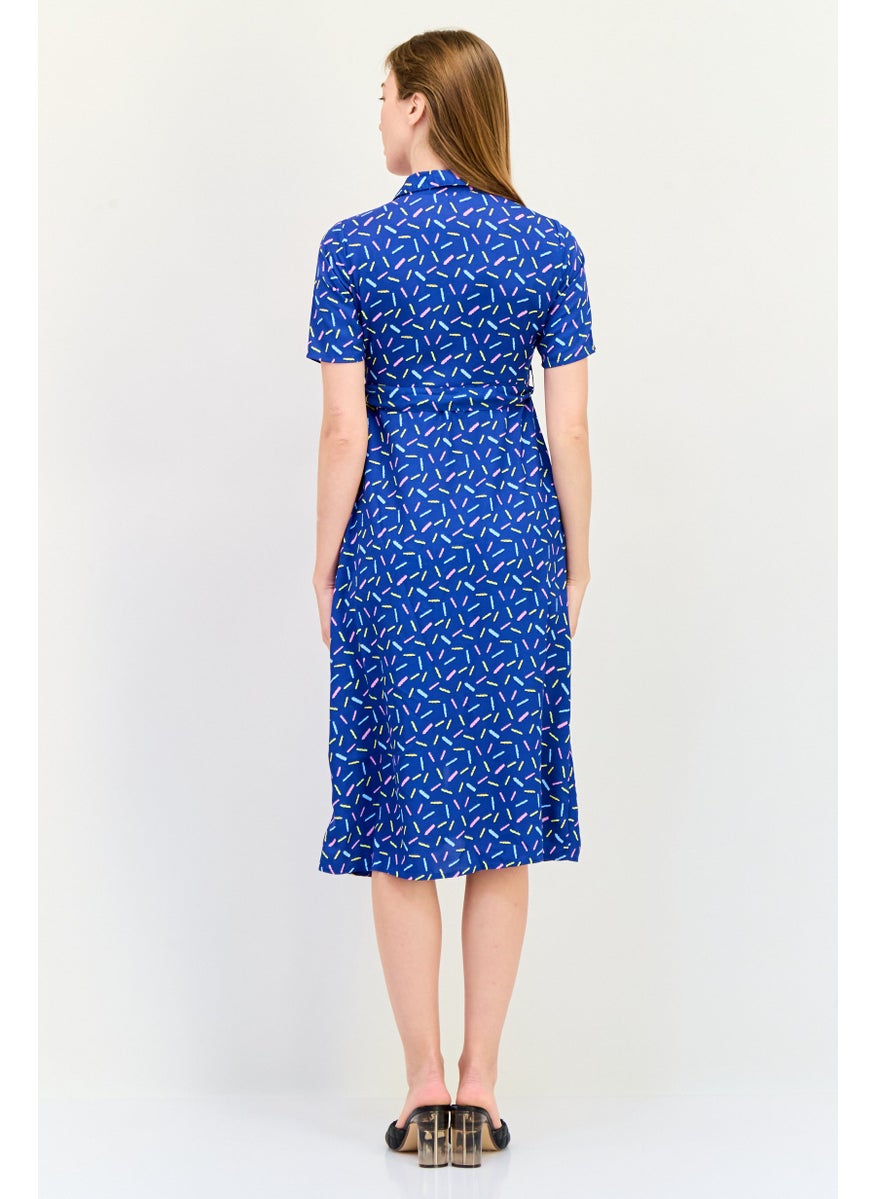 ONLY Women Allover Print Midi Dress, Multicolor  - Image 4