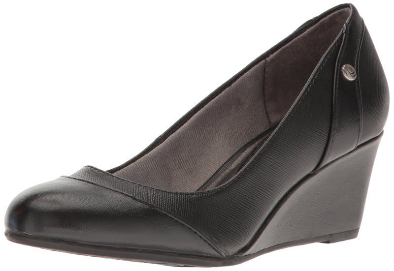 LifeStride Womens Dreams Wedge Pump, Black, 10 Wide US - Image 1