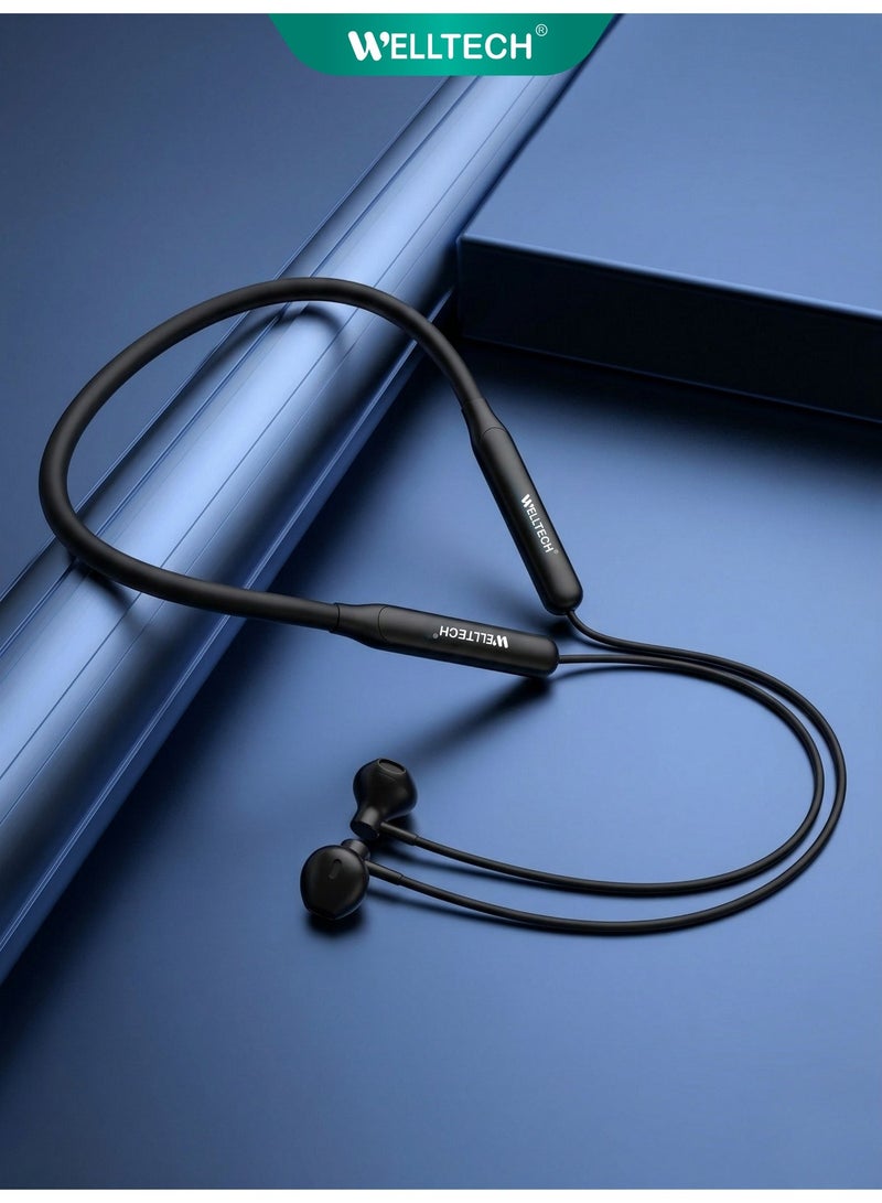 WELLTECH True Wireless Stereo Earbuds Bluetooth 5.3 Deep Bass Touch Control Noise Reduction Mini Earbuds with Charging Case for iPhone Android – WELLTECH NANO80 - Image 1