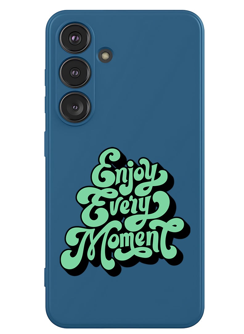 Theodor Protective Slim Fit Case Liquid Silicone Cover with Full Body Protection Anti-Scratch Shockproof Case For Samsung Galaxy S25 Plus (Blue) - Enjoy Every Mopment-01 - Image 1