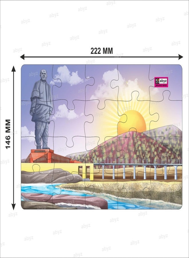 ABYZ Wooden Jigsaw Puzzle – Statue of Unity Playset for Fun Educational & Little Explorers, 20-Pieces Fun Games with Multicolor | Birthday Gift for (3 Plus Years) Age Kids. - Image 2