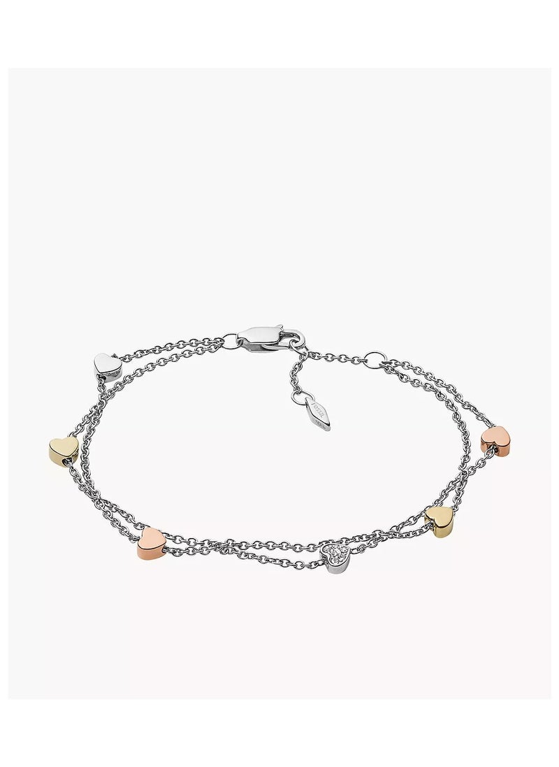 FOSSIL Women's stainless steel rose gold bracelet  - Image 1