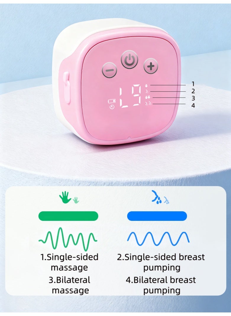 Dasen Electric Breast Pump, Wearable Hands-Free Milk Extractor with 2 Modes, 9 Suction Levels and Soft Silicone Shield - Image 4