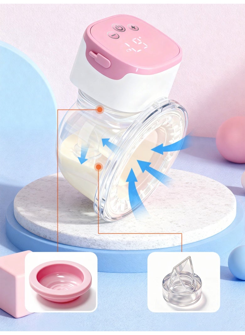 Dasen Electric Breast Pump, Wearable Hands-Free Milk Extractor with 2 Modes, 9 Suction Levels and Soft Silicone Shield - Image 3