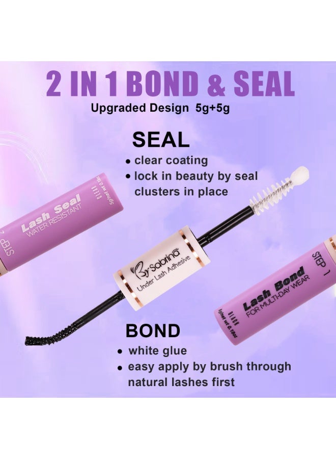 BY SABRINA 140pcs False Eyelashes, DIY Lash Extension Kit,Individual Lash Clusters With Lash Bond,Lash Remover And Applicator, Eyelash Extension Kit, Easy To Apply At Home（40d Kit)，Natural Curl Personal Eyelash Set,Segmented False Eyelashes, Thick Eyelashes - Image 5