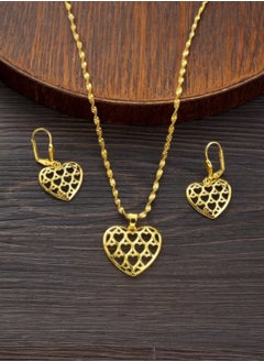 sixtyfour Trendy Gold Plated Necklace & Earrings Jewelry Set For Women  - Image 2