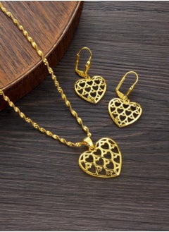 sixtyfour Trendy Gold Plated Necklace & Earrings Jewelry Set For Women  - Image 3