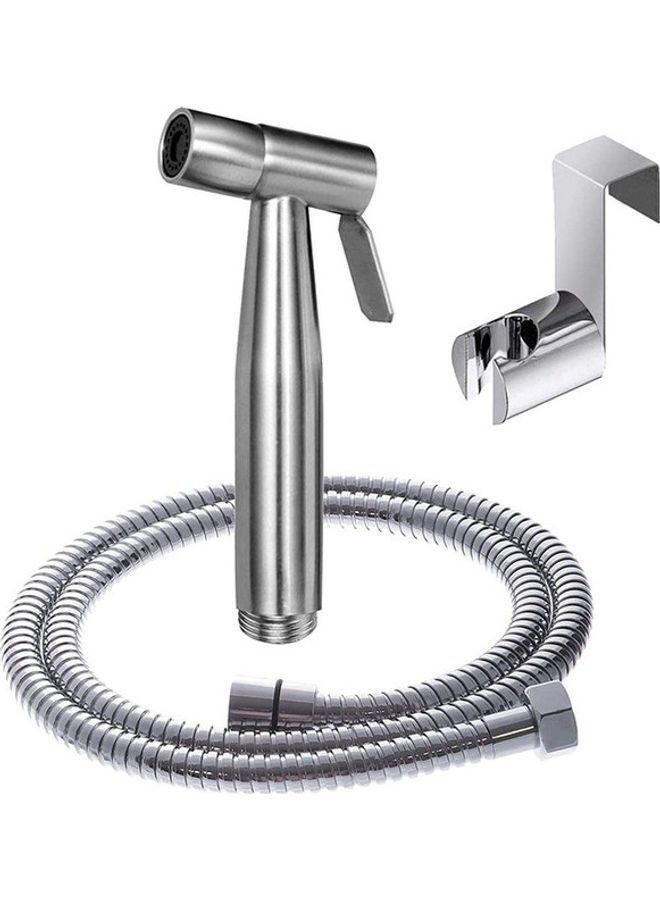 NIBEMINENT Handheld Bidet Sprayer Kit Silver 16.5x15x8cm  - Image 1