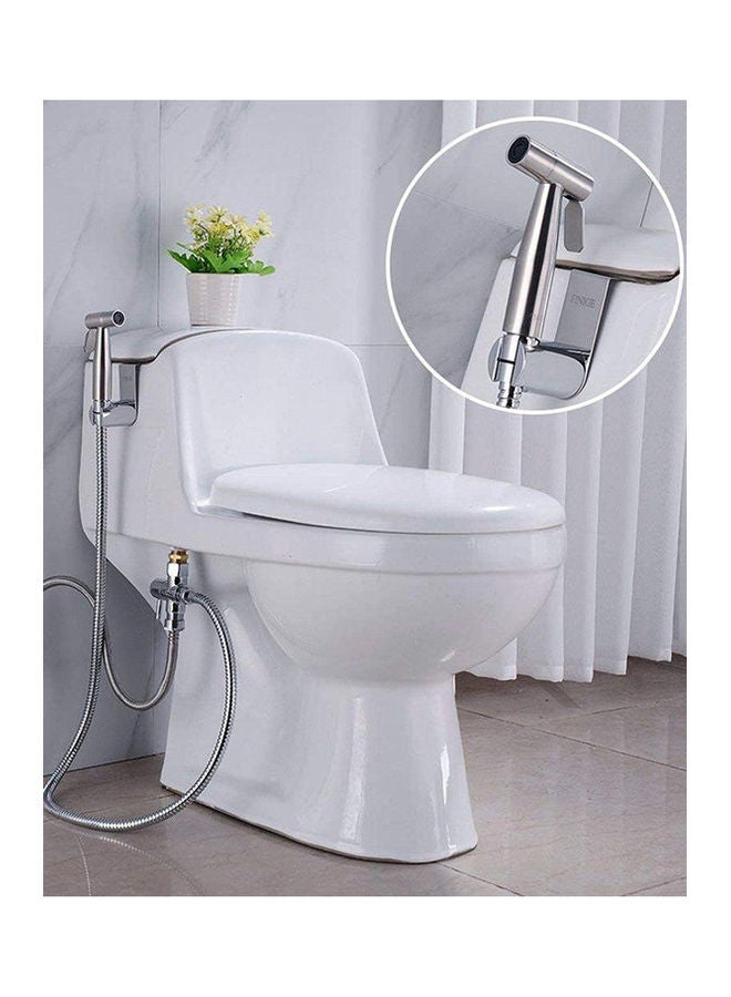 NIBEMINENT Handheld Bidet Sprayer Kit Silver 16.5x15x8cm  - Image 4