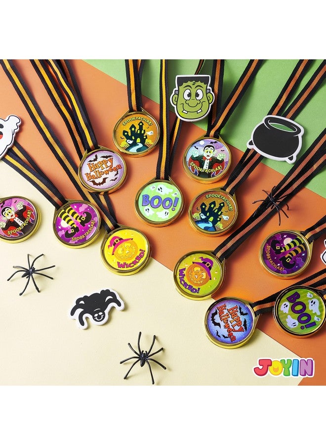 JOYIN 24 PCS Halloween Medals Trophies with Ribbons for Kids Children Party Award Celebration and Spooky Contest Rewards, Halloween Party Favors Supplies for Carnival Game Prizes - Image 5