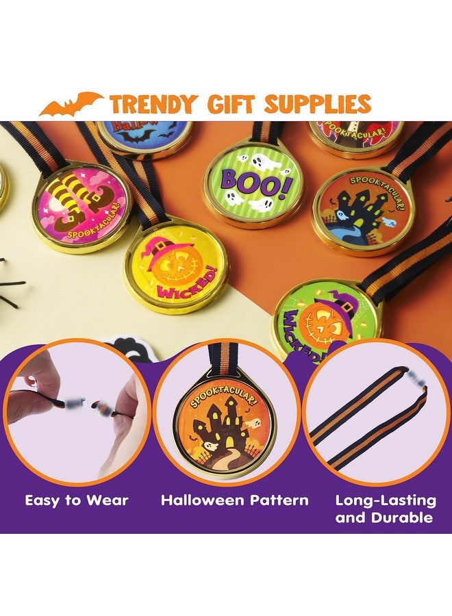 JOYIN 24 PCS Halloween Medals Trophies with Ribbons for Kids Children Party Award Celebration and Spooky Contest Rewards, Halloween Party Favors Supplies for Carnival Game Prizes - Image 4
