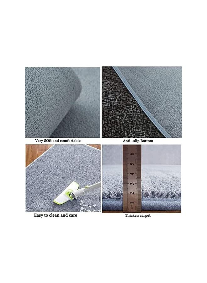 Fabienne Non-Slip Carpet for Living Room Dining Room Kids Room Bed Room Floor Mat Super Soft Homedecor Velvet Mat Golden Beige, Polyester, Rectangle, 90x190cm - Image 3